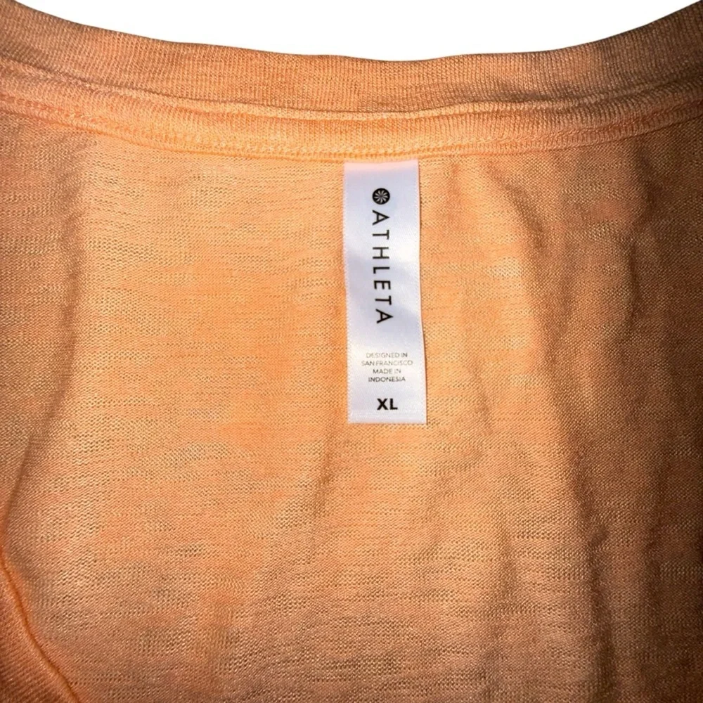 ATHLETA V-Neck Breezy Tee | Delicate Peach | Women’s XL - Picture 6 of 9